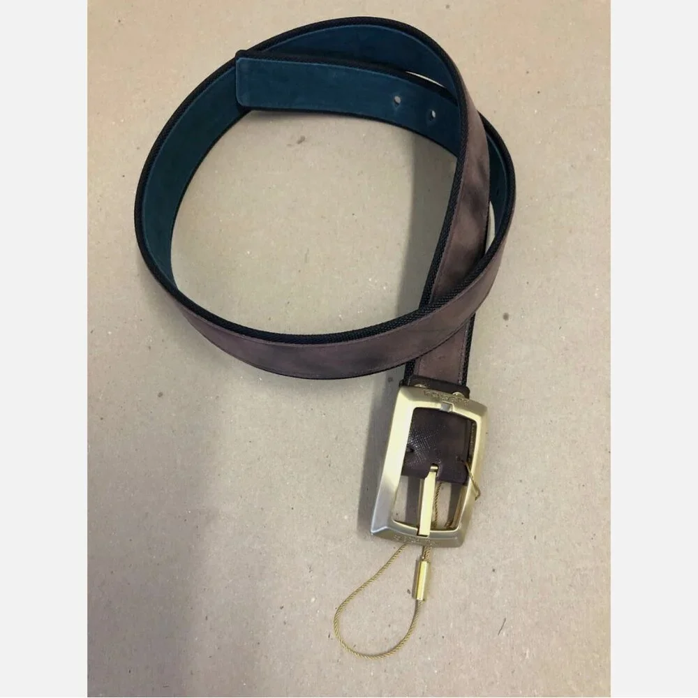 Bruno Magli Men's Suede & Leather Reversible Belt